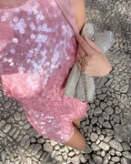 Sequin Pink Mini Dress
