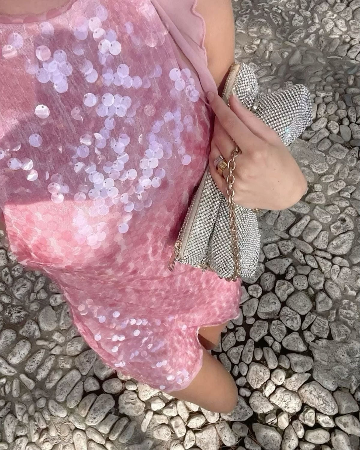 Sequin Pink Mini Dress
