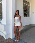 Romeo Mini Dress in Cream