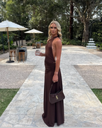 Gaia Dress in Brown