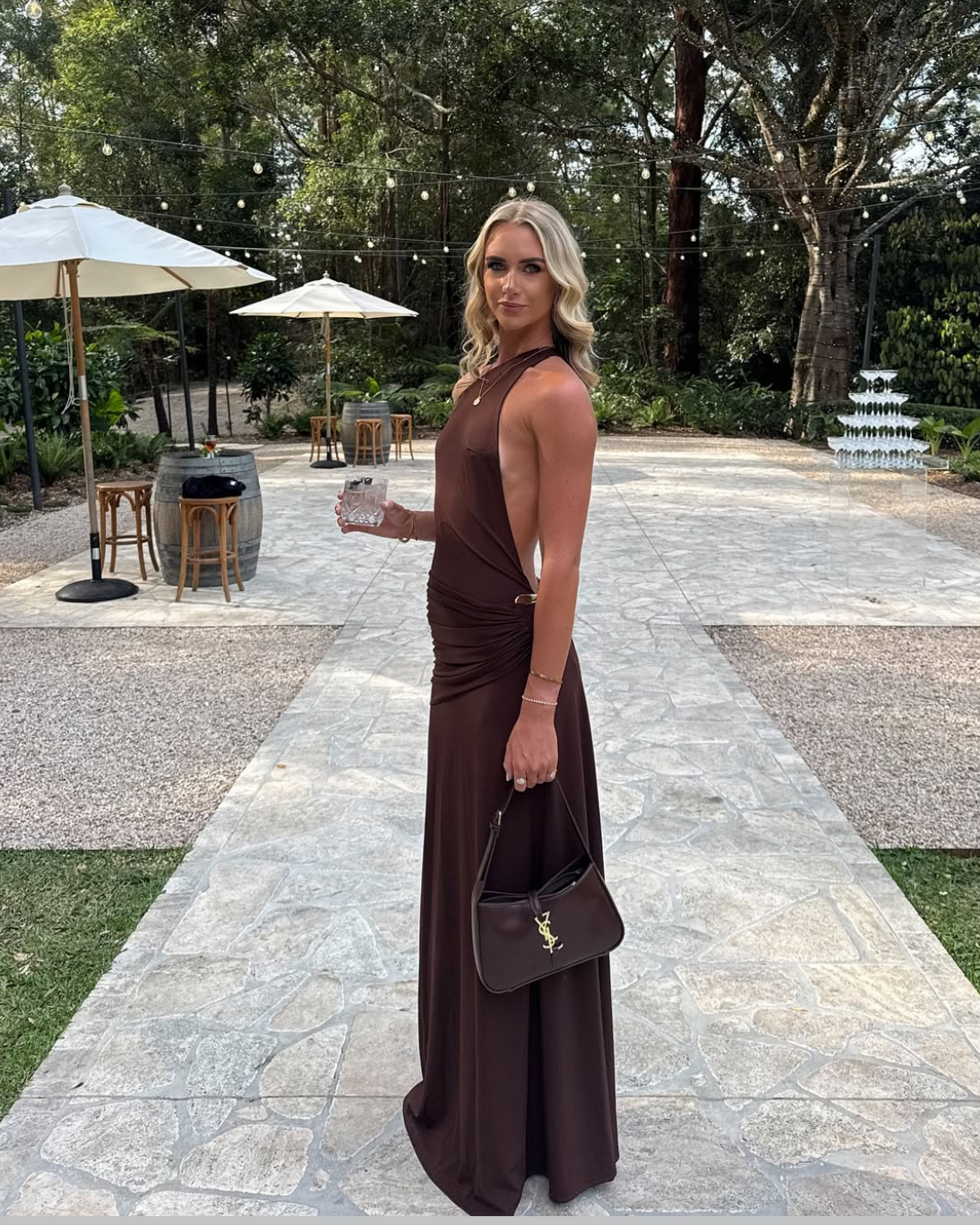 Gaia Dress in Brown