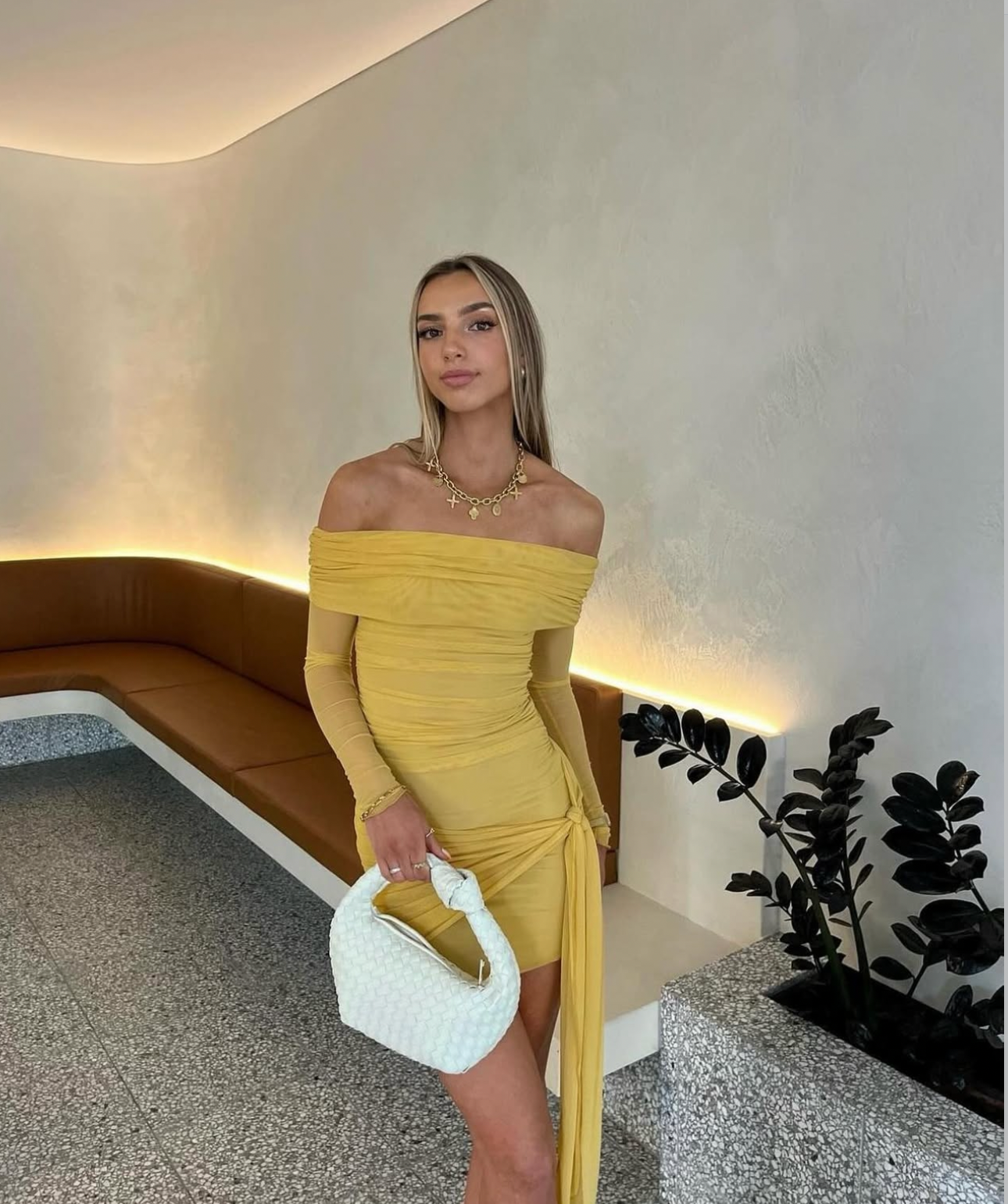 Yasmin Mini Dress Mustard