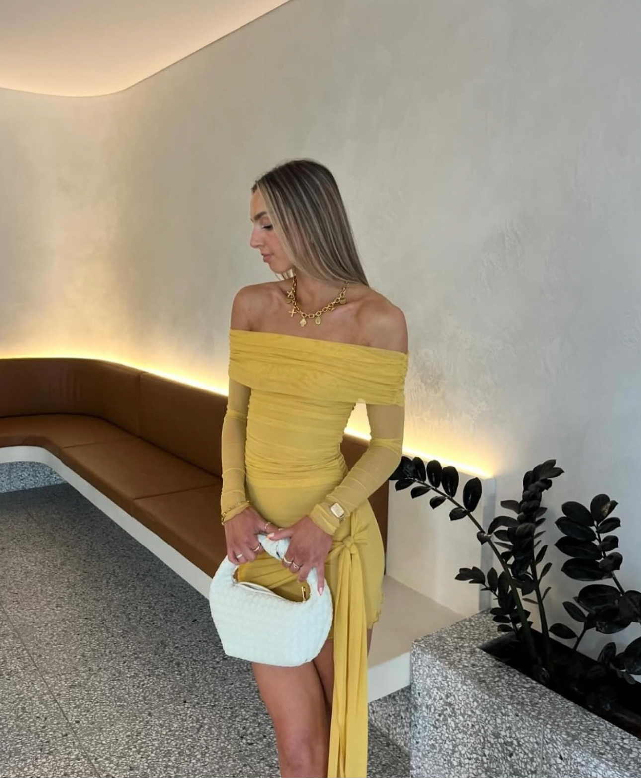 Yasmin Mini Dress Mustard
