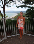 Peach Floral Mini Dress