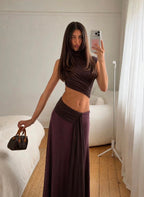 Conn Asym Maxi - AUBERGINE/DARK CHOC