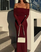 Josie Burgundy Maxi Long Sleeve