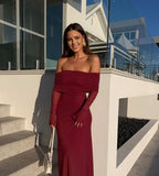 Josie Burgundy Maxi Long Sleeve