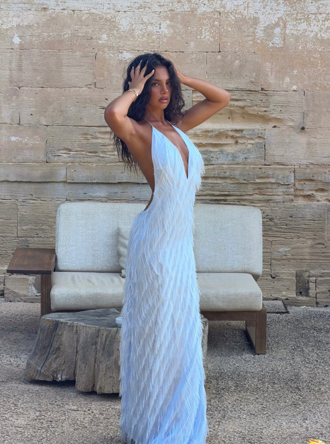 NOA GOWN - POWDER BLUE