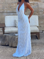 NOA GOWN - POWDER BLUE