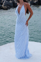 NOA GOWN - POWDER BLUE
