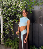 Connie Asym Midi - CHOCOLATE/BLUE