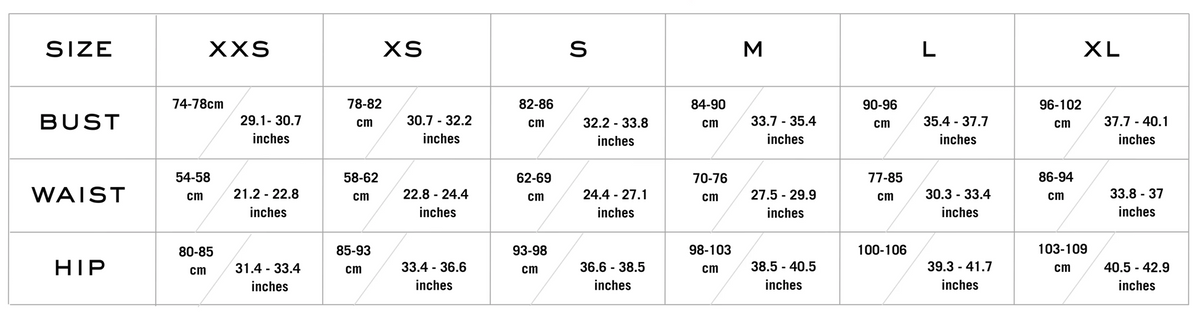 Size guide chart