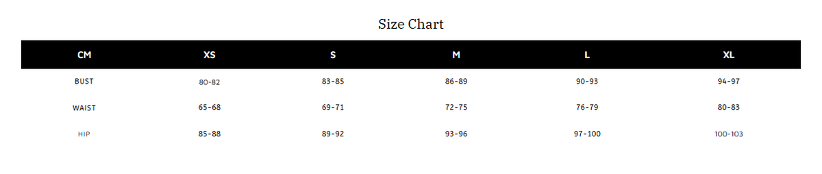 Size guide chart