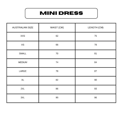 Size guide chart